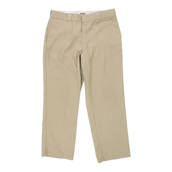 874 Dickies Chinos - 35W 27L Beige Cotton Blend