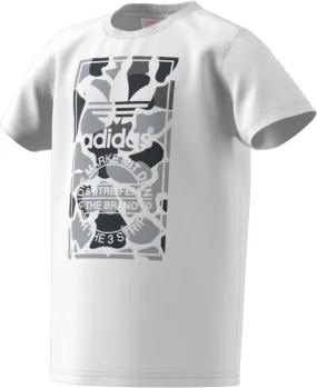 Adidas Kid's Originals Camo Trefoil Tee White/Multicolor