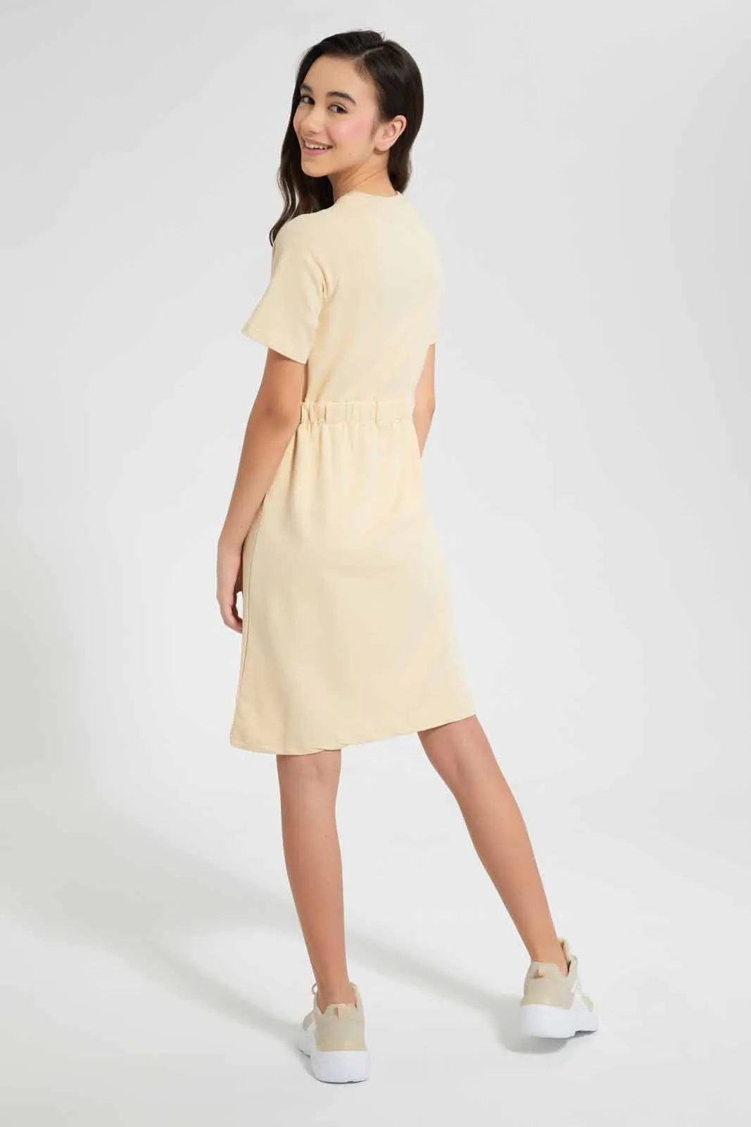 Beige Good Vibes Sporty Dress
