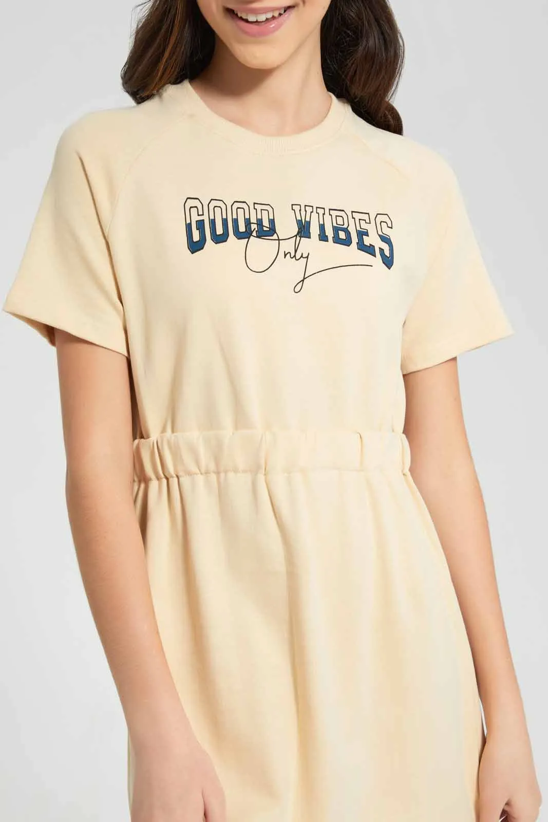 Beige Good Vibes Sporty Dress