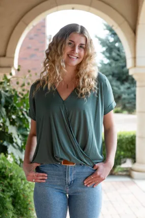 CLEARANCE - V-Neck Surplice T-Shirt