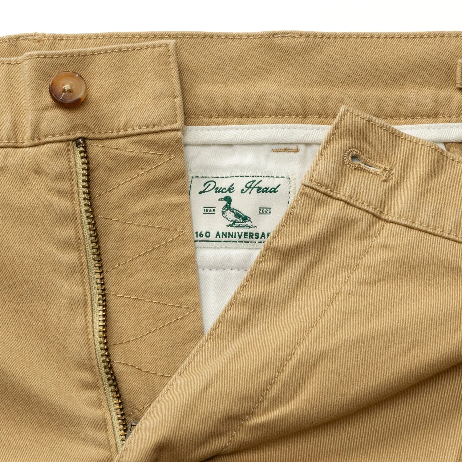 DH Pleated Gold School Chinos
