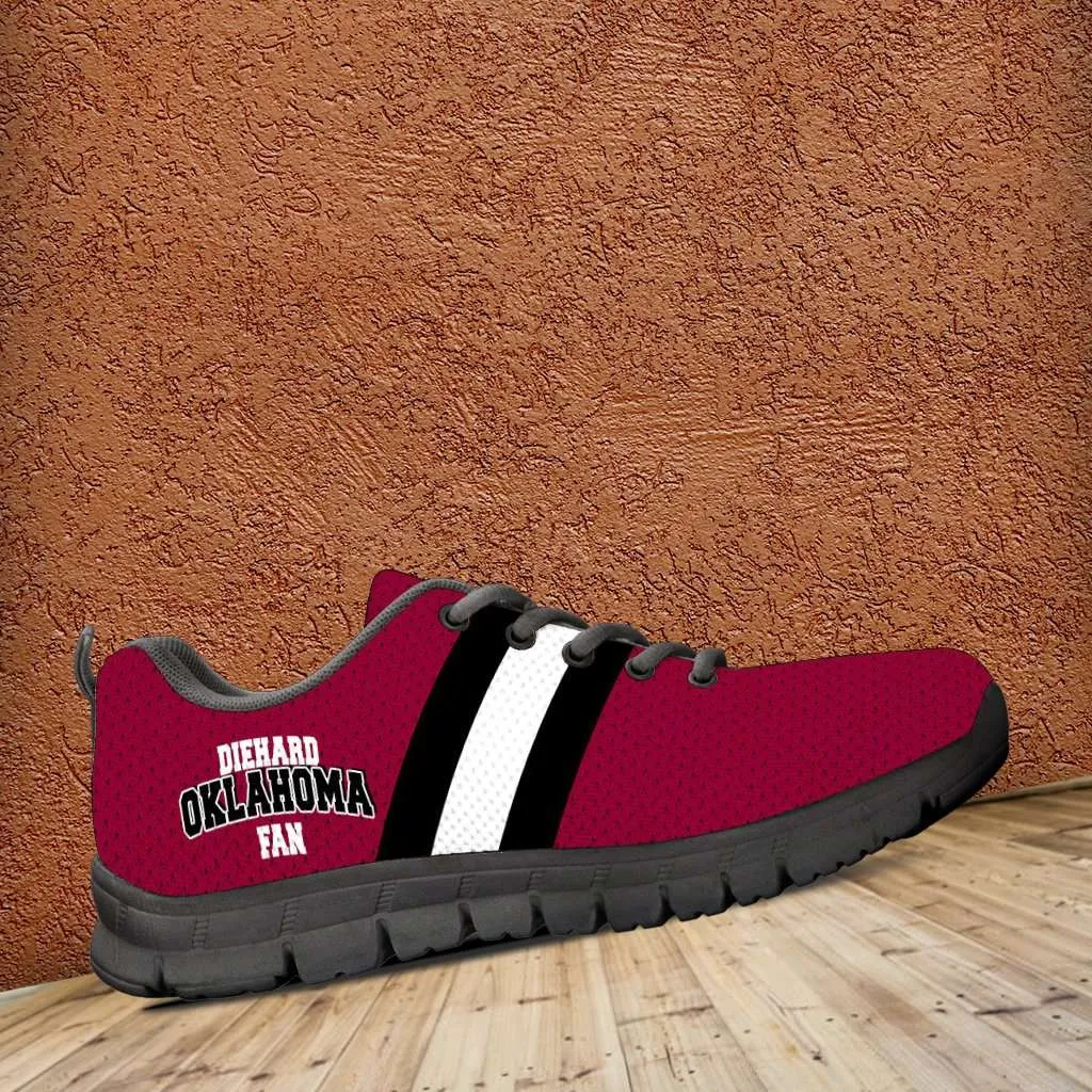 Diehard Oklahoma Sooners Fan Running Shoes