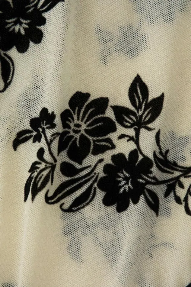 Floral Embroidered V-neck Corset Top