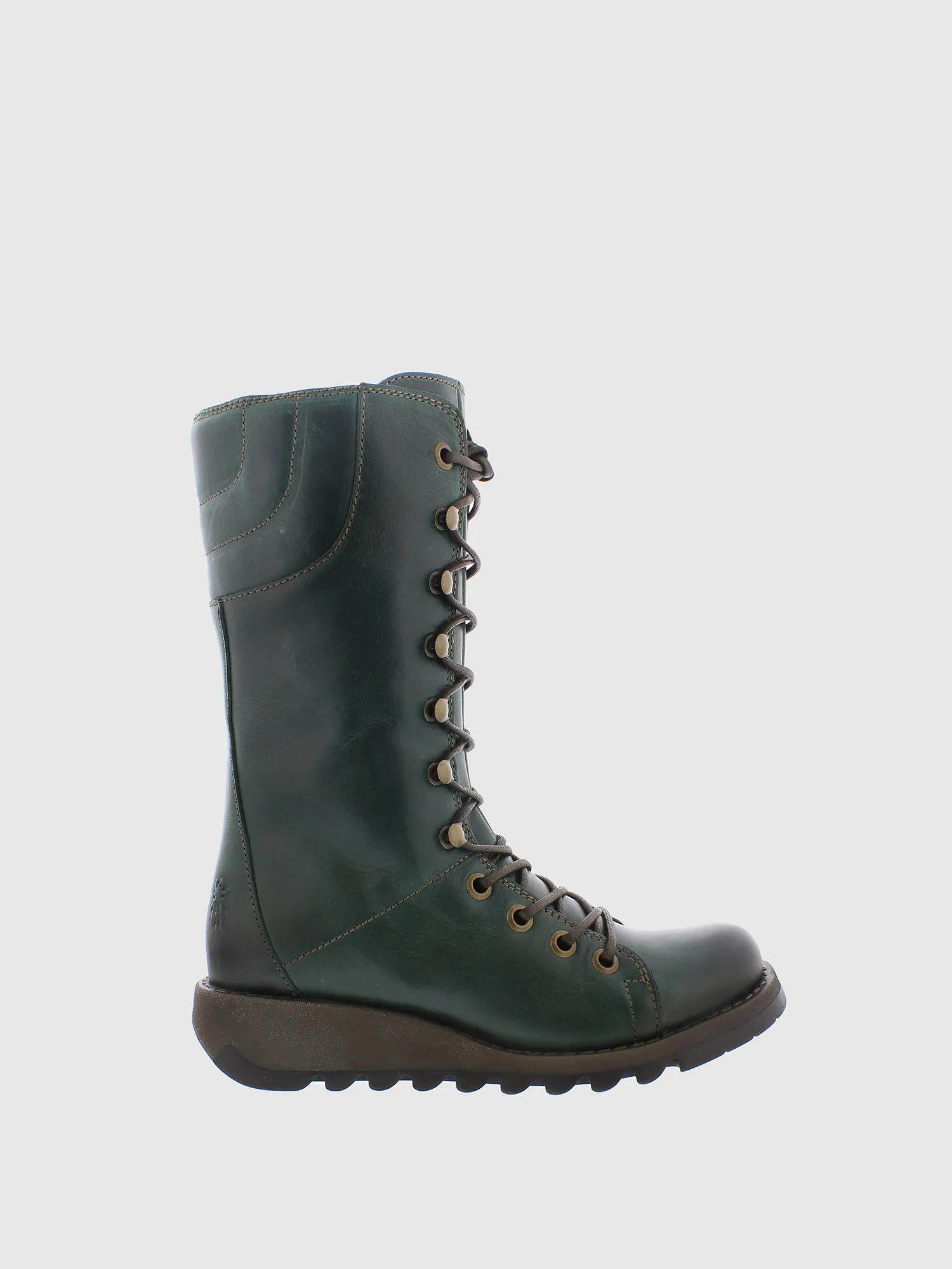 Green Lace-up Boots