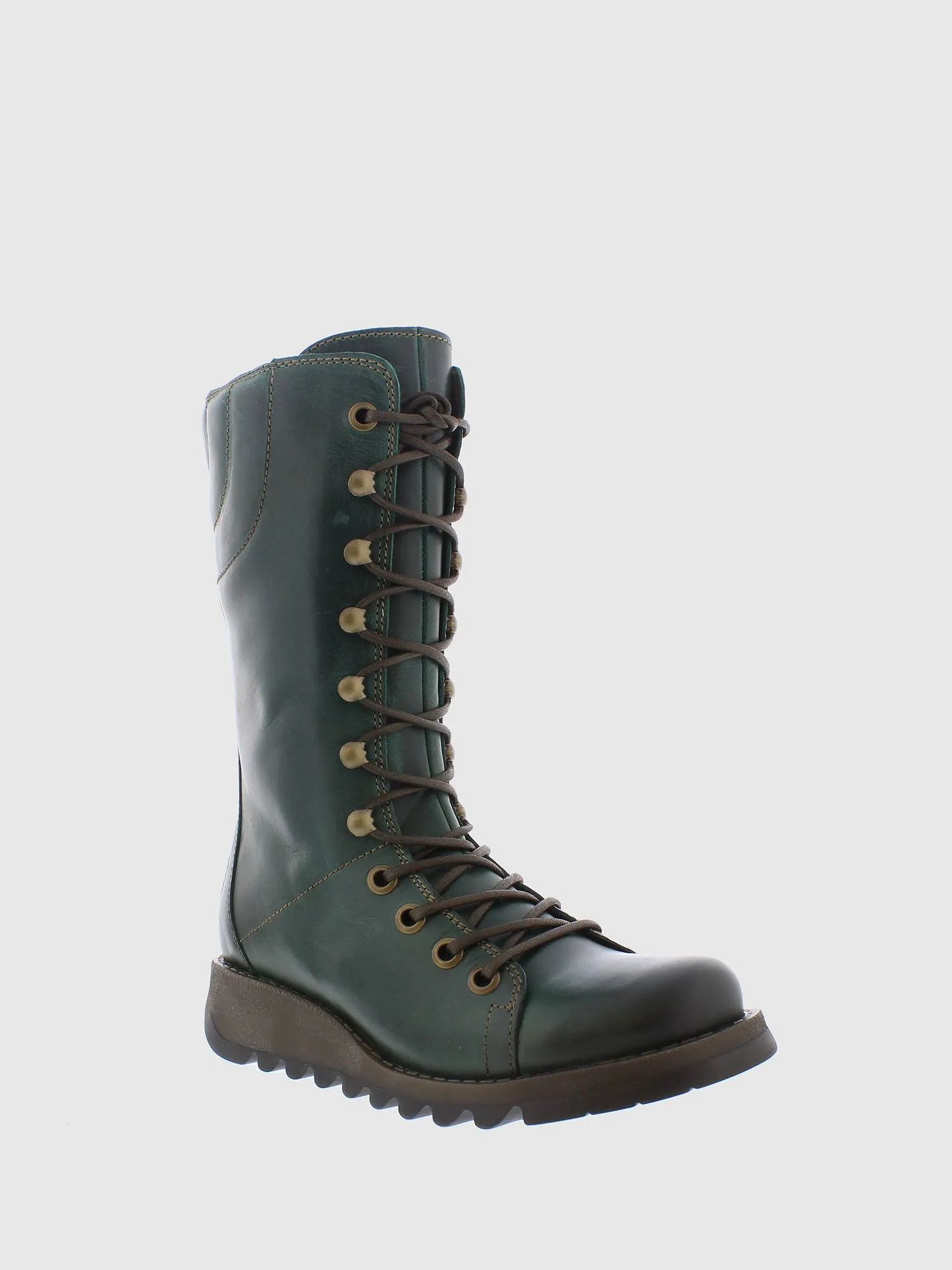 Green Lace-up Boots
