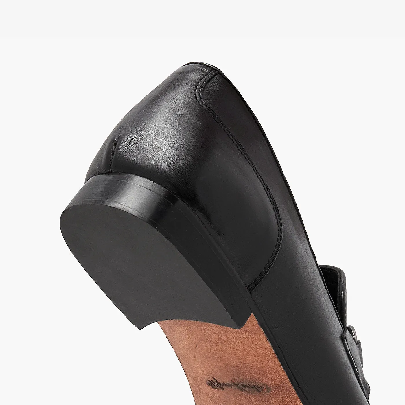 Gun Metallic Buckled Loafers