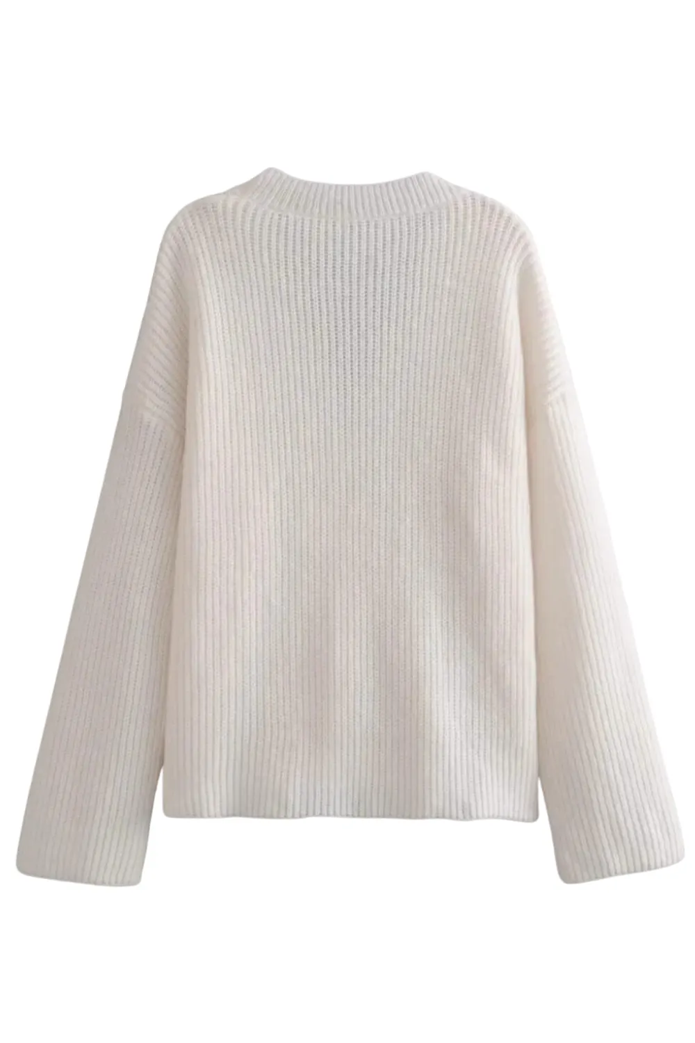 'Joyce' V-Neck Diagonal Button Closure Knitted Cardigan