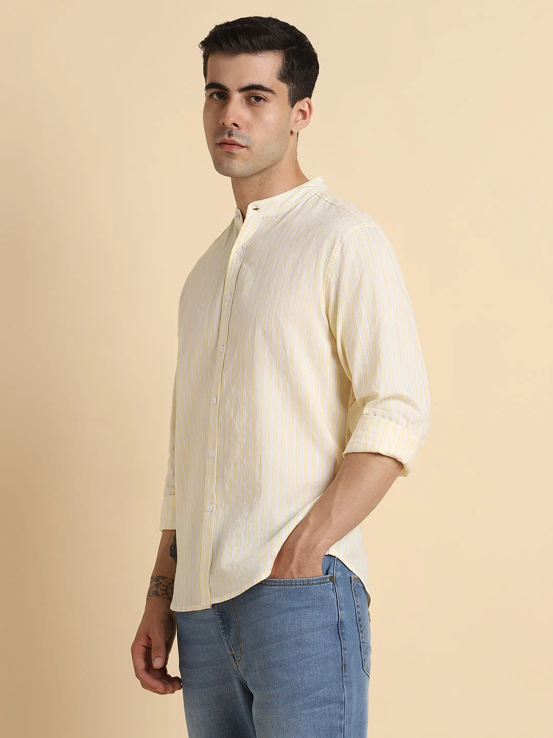 Men's Yellow Casual Shirts