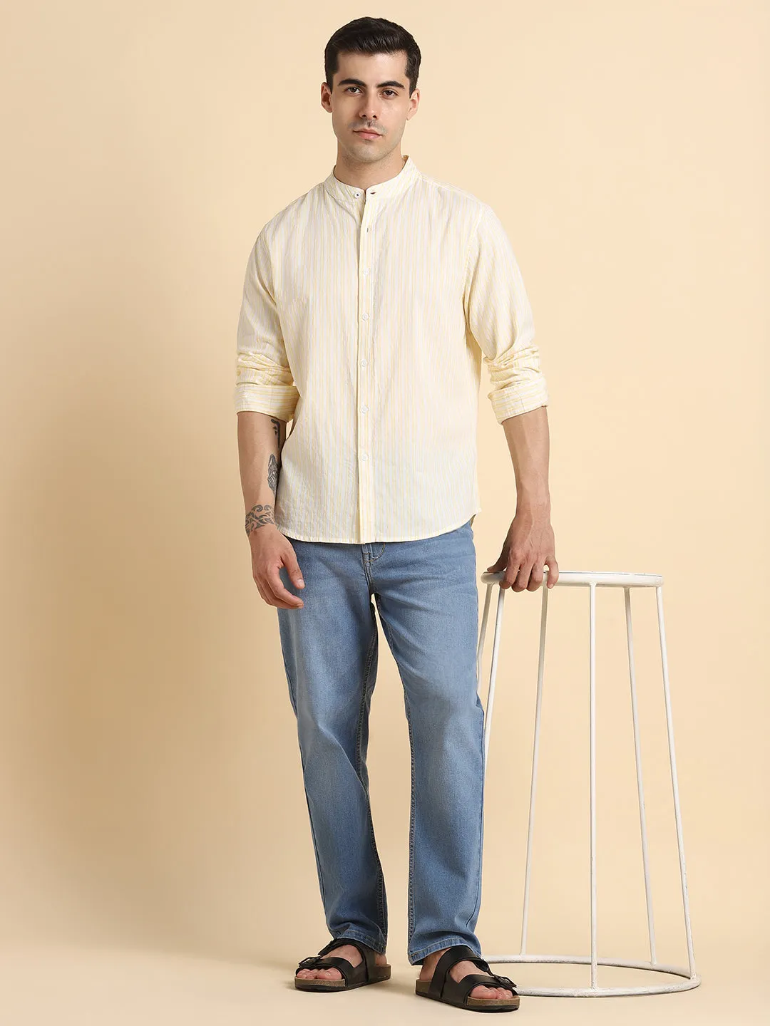 Men's Yellow Casual Shirts