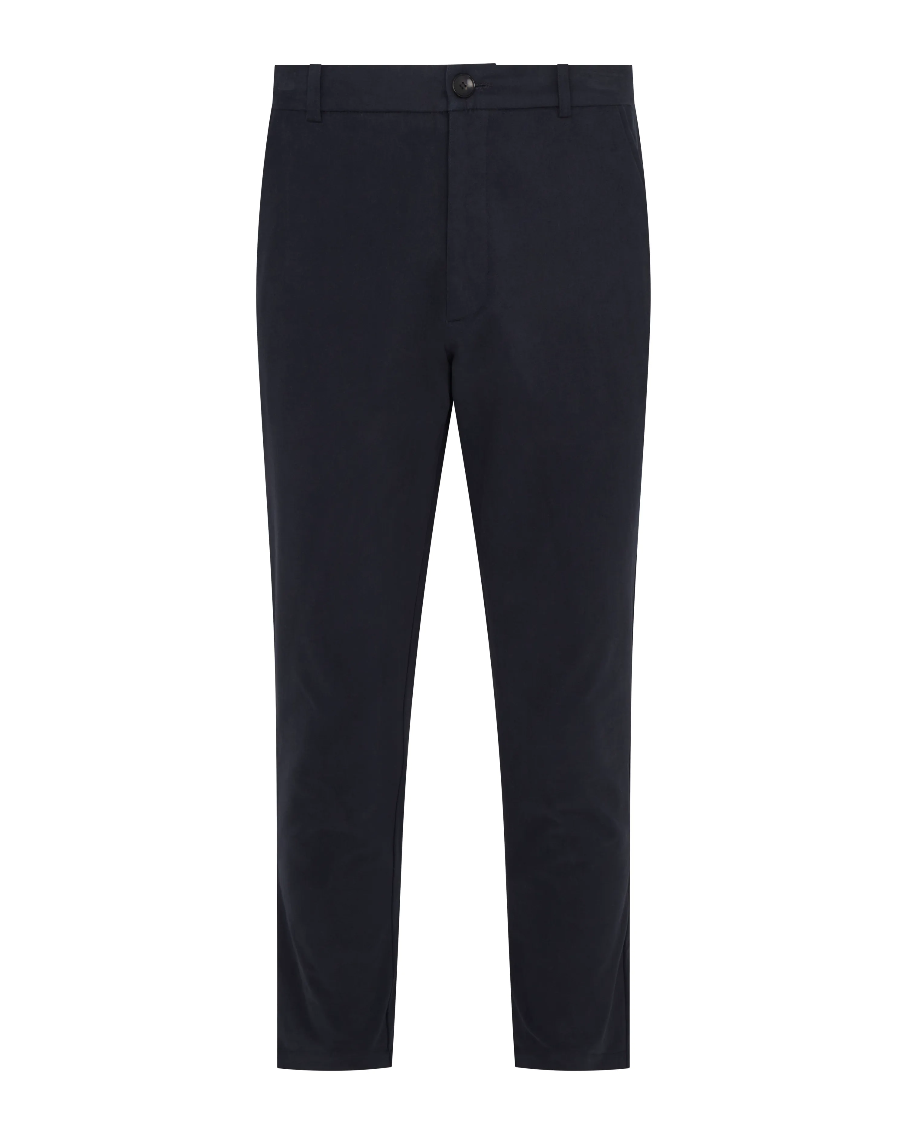 Navy Brushed Cotton Chinos
