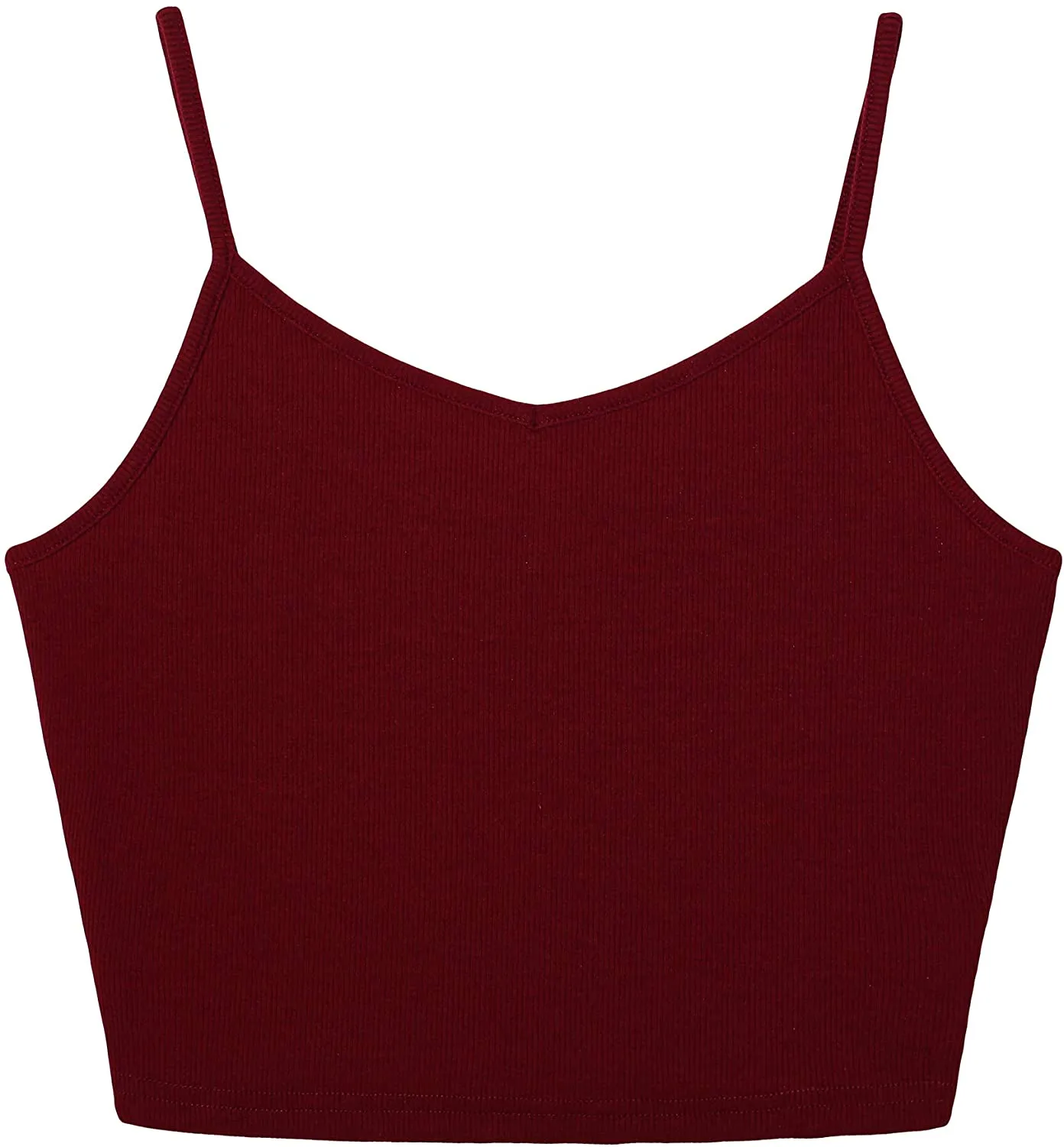OLRIK  Women's Sleeveless V Neck Casual Ribbed Knit Cami Crop Top