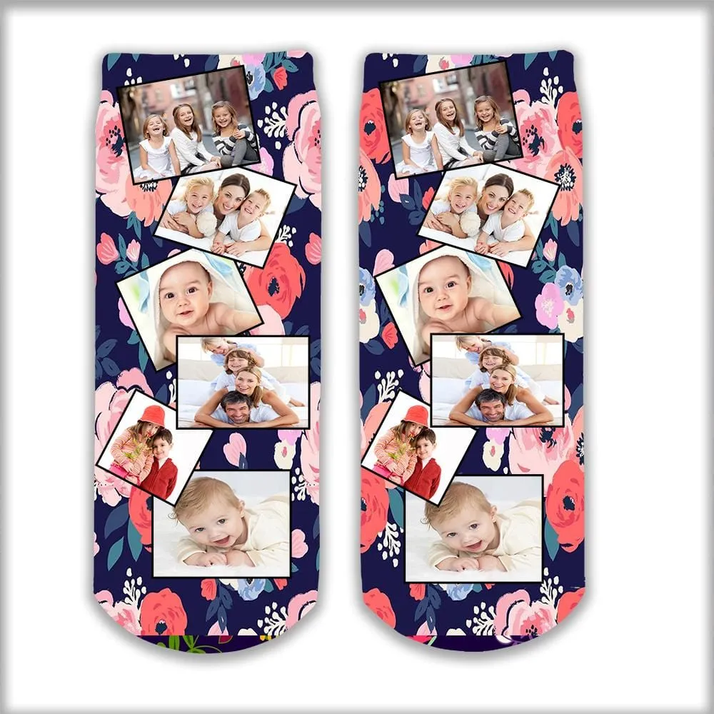 Photo Personalized Tube Socks with background designs