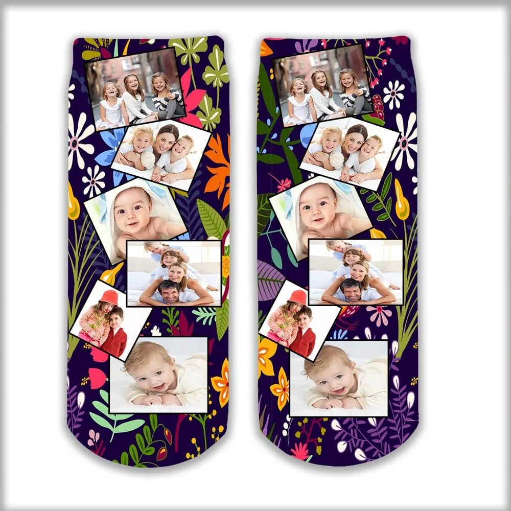 Photo Personalized Tube Socks with background designs