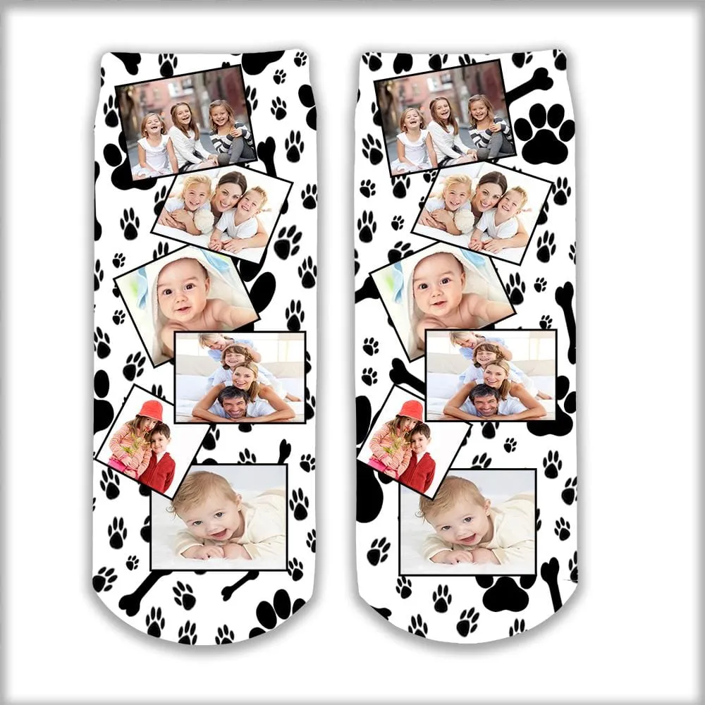 Photo Personalized Tube Socks with background designs