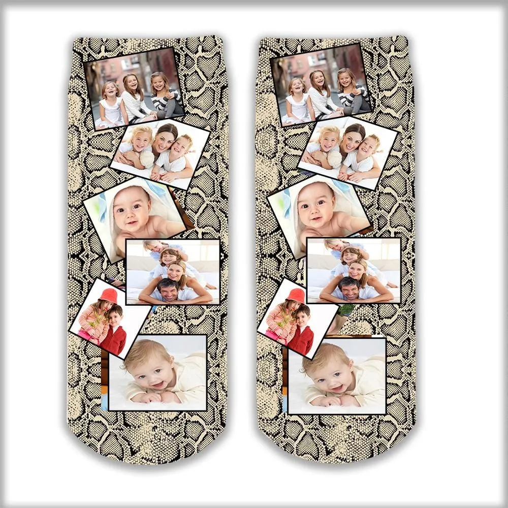 Photo Personalized Tube Socks with background designs