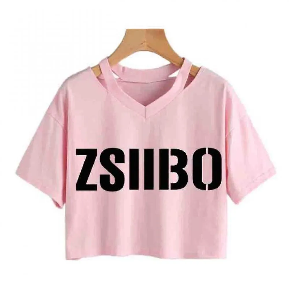 Pink-B Woman T-shirts Harajuku Dragon Kpop Ropa Y2k Crop Tops Aesthetic Vintage Femme V-neck Tops Korean Punk Streetwear Gothic Tee