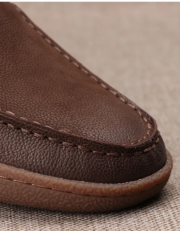 Real Leather Comfortable Suede Men's Loafers 38-44