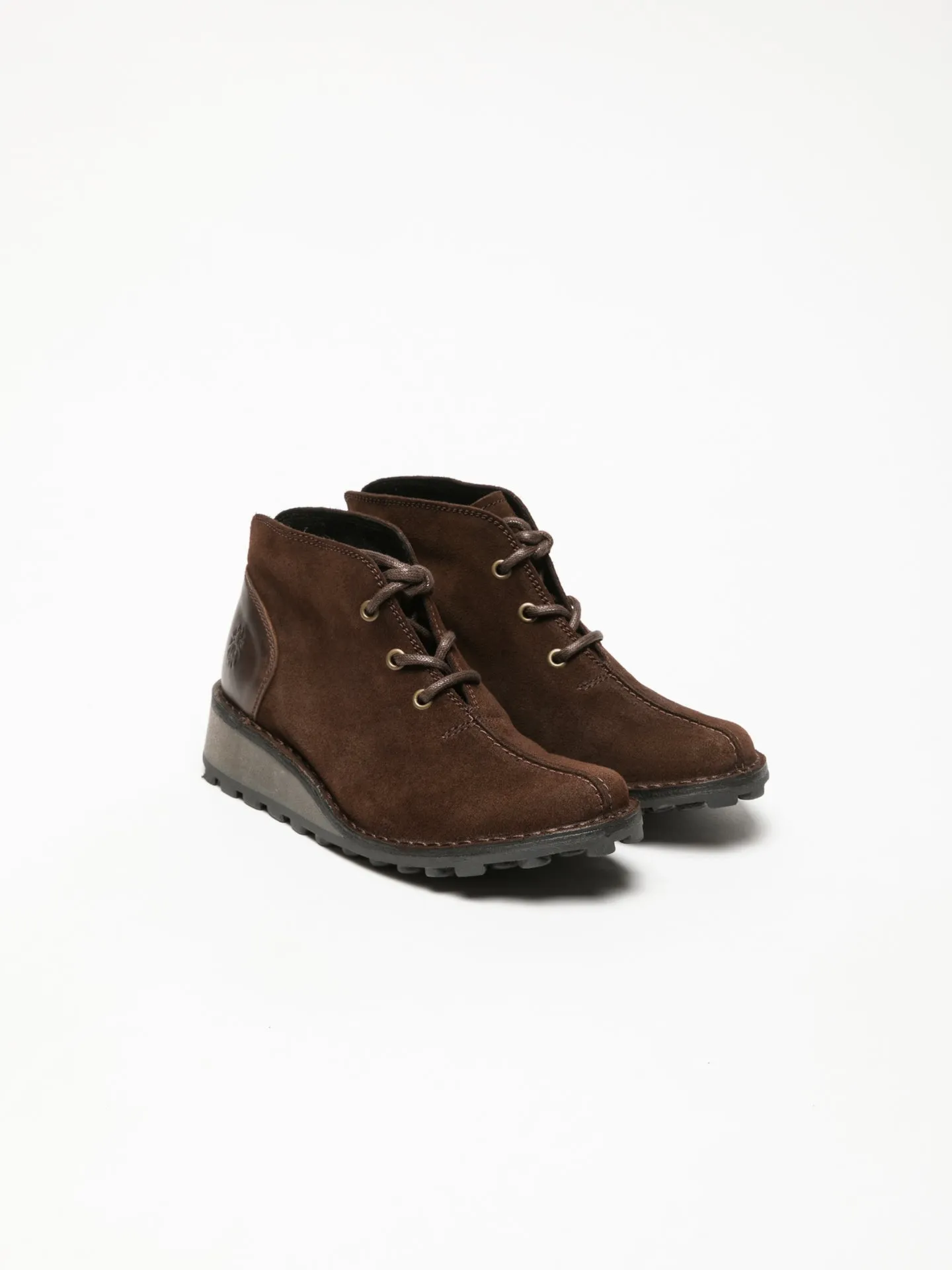 SaddleBrown Lace-up Ankle Boots