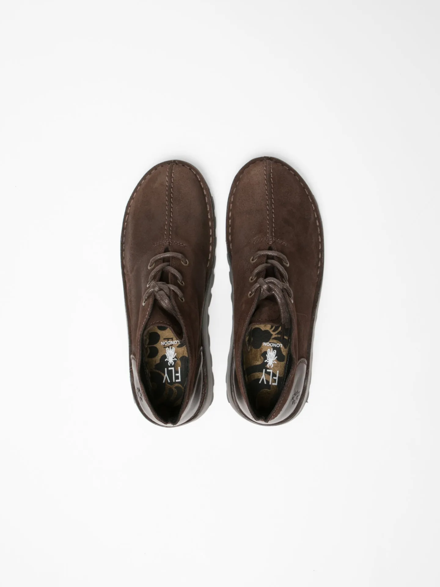 SaddleBrown Lace-up Ankle Boots