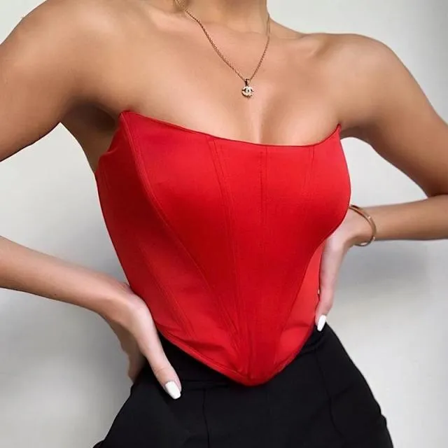 Sexy Corset Crop Tops Vest