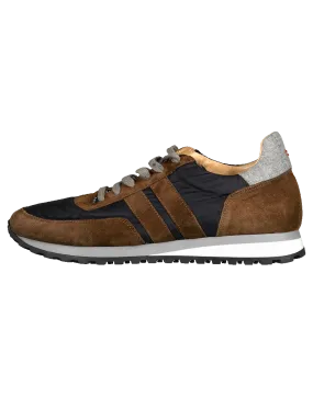 Suede and Nylon Sneakers