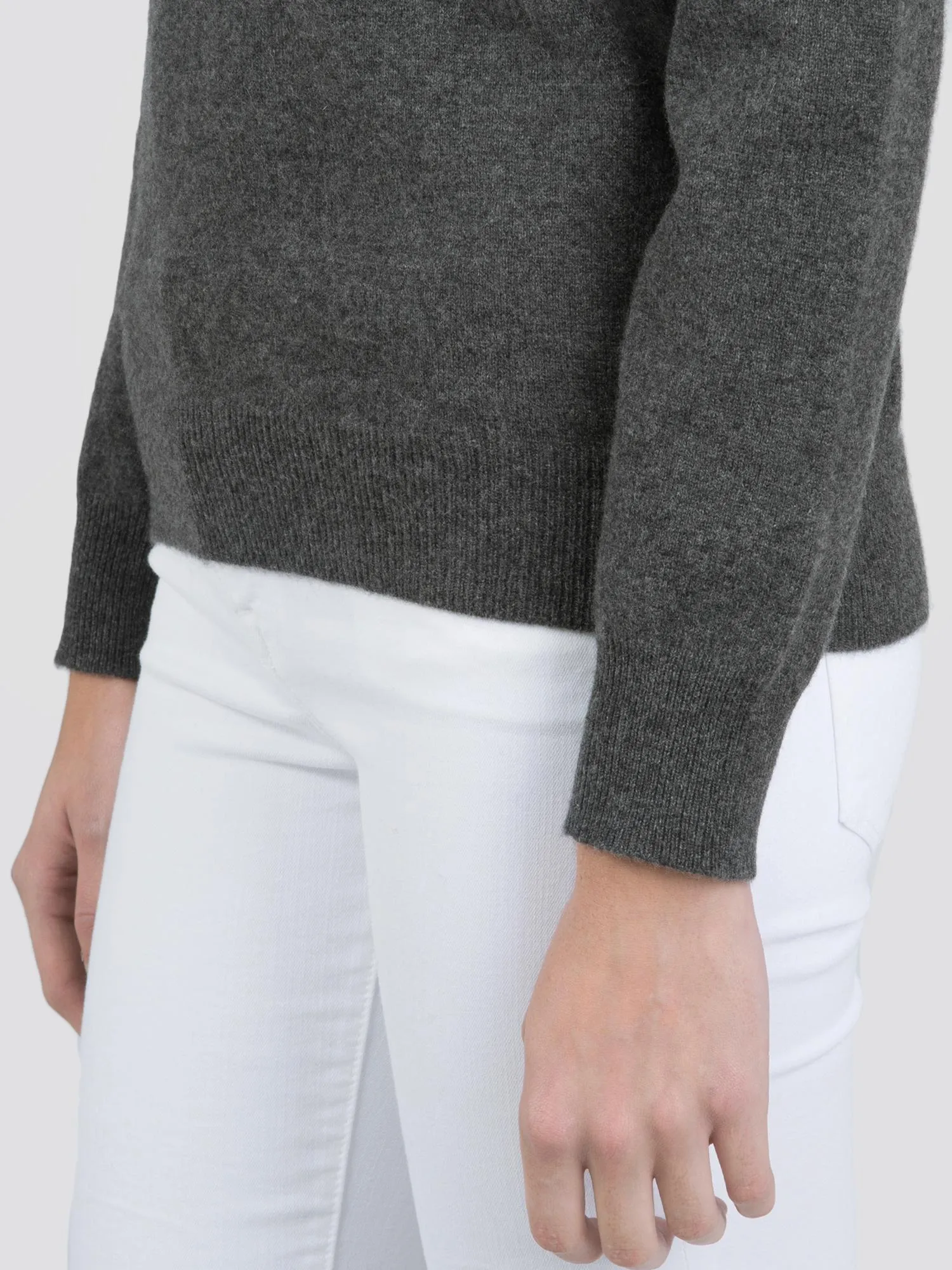 V Neck Sweater_Graphite