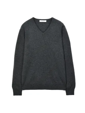 V Neck Sweater_Graphite