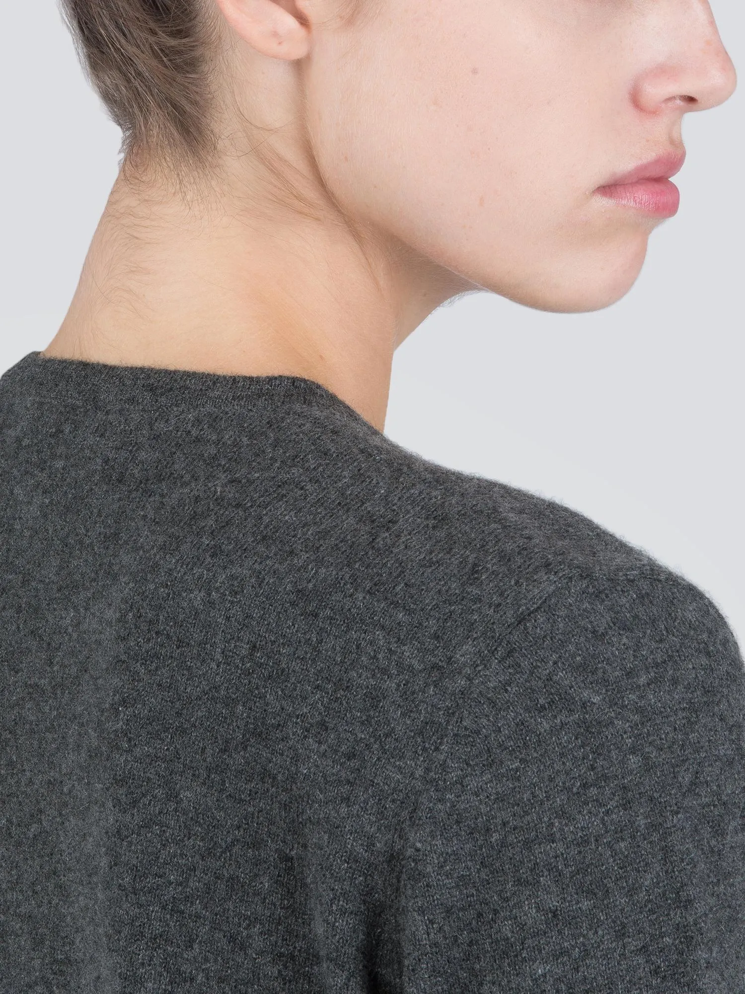 V Neck Sweater_Graphite