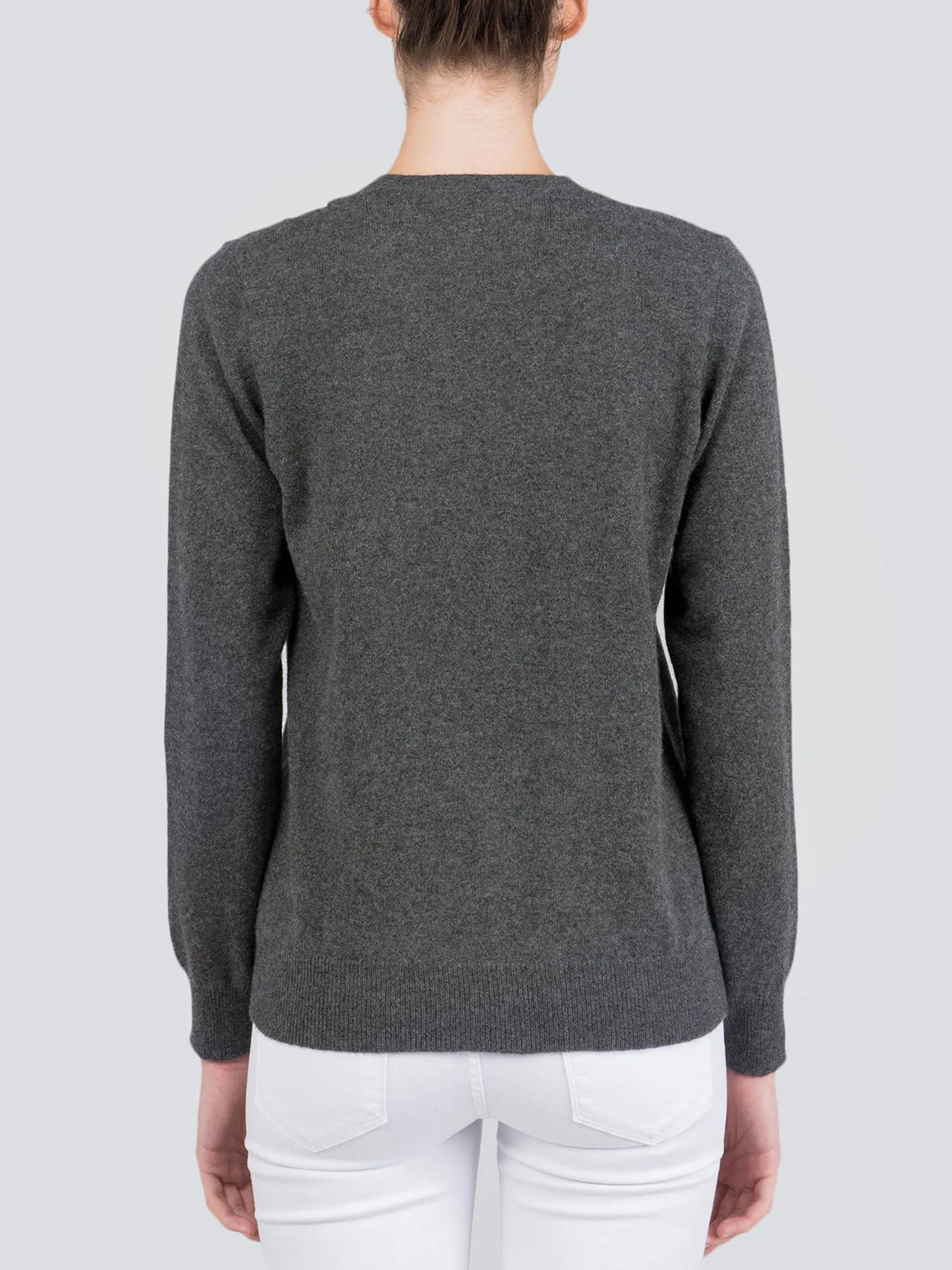 V Neck Sweater_Graphite