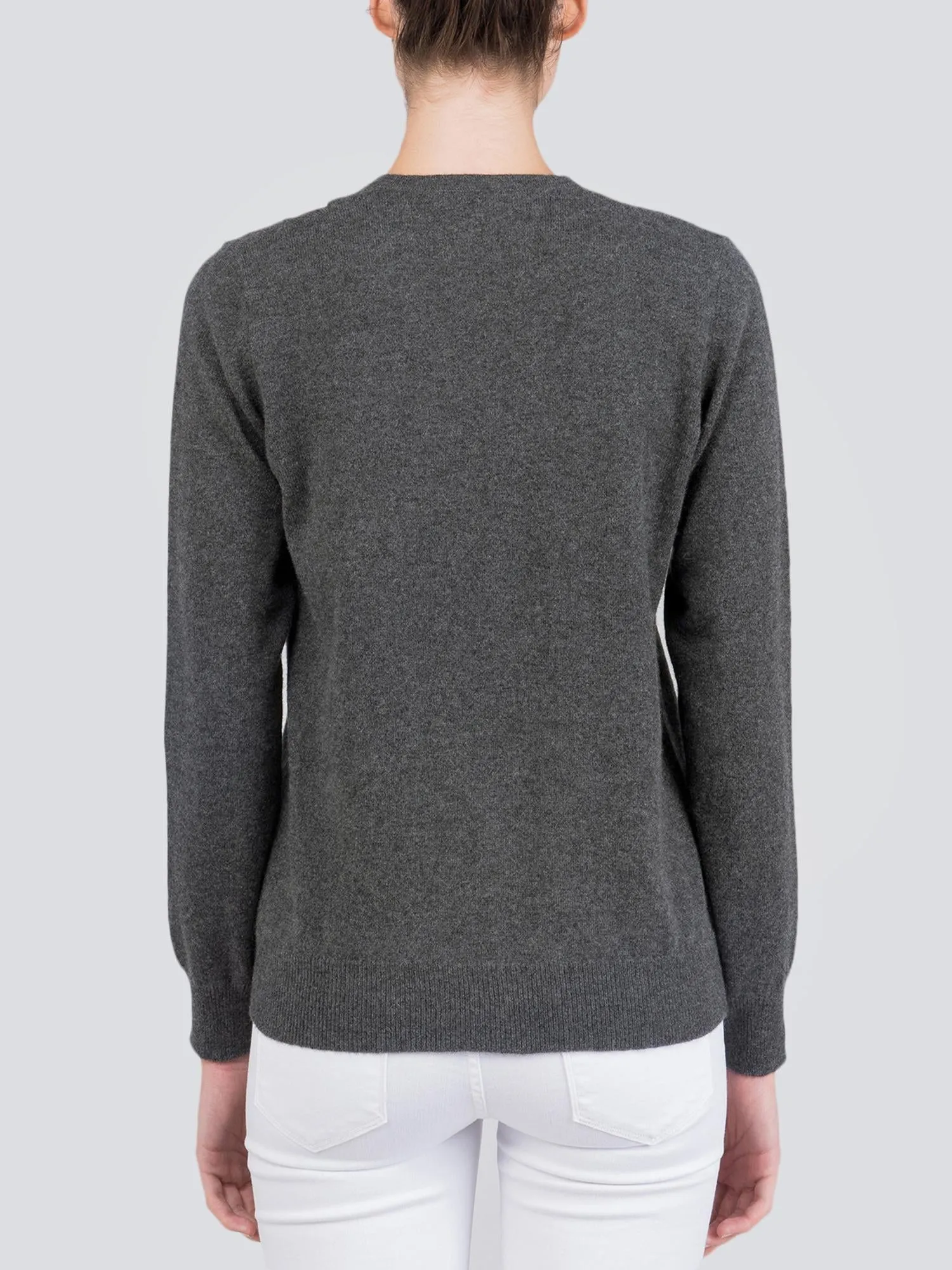 V Neck Sweater_Graphite