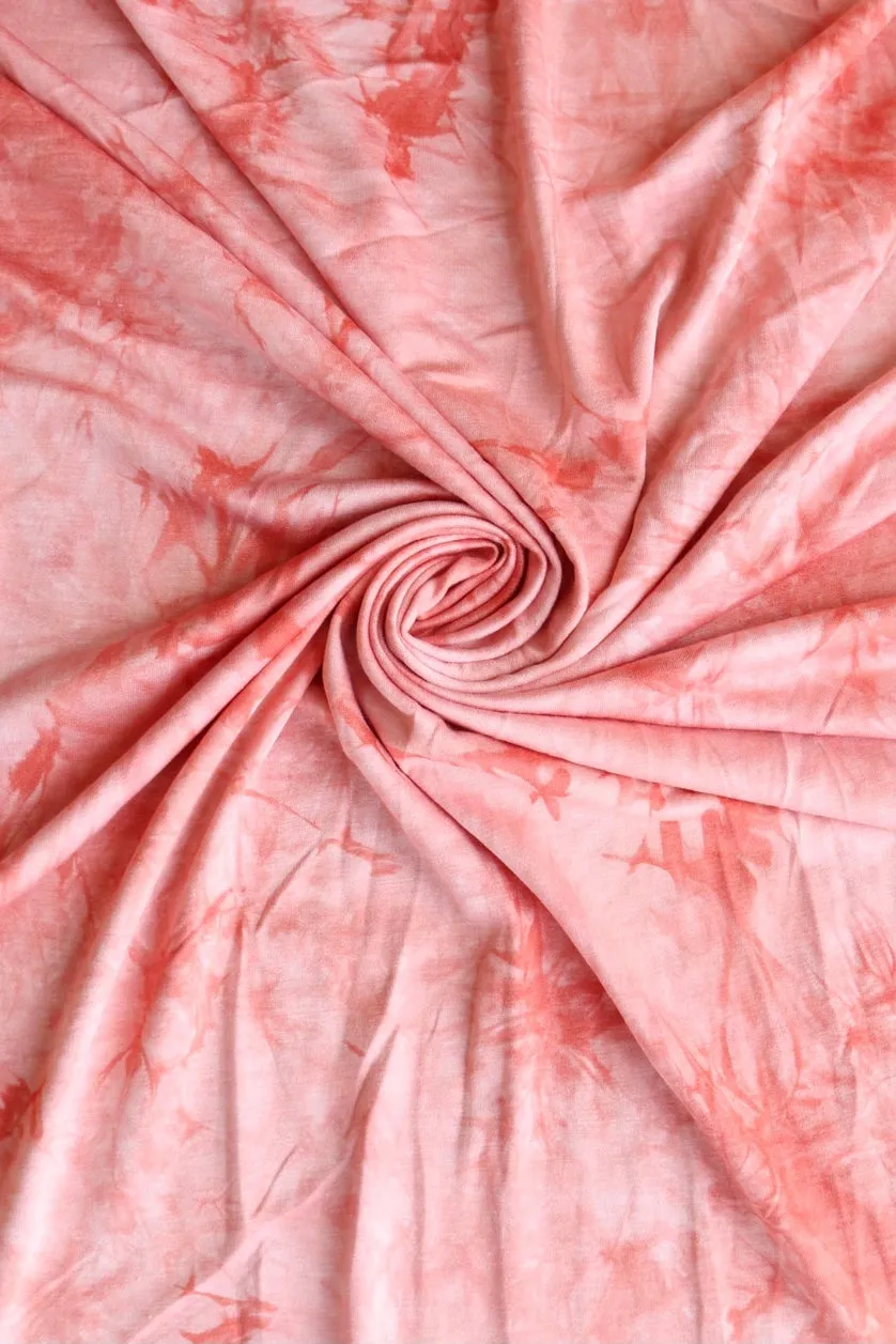 Water Coral Tie Dye Baby French Terry